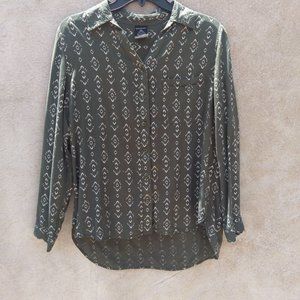 George - green casual button-down blouse